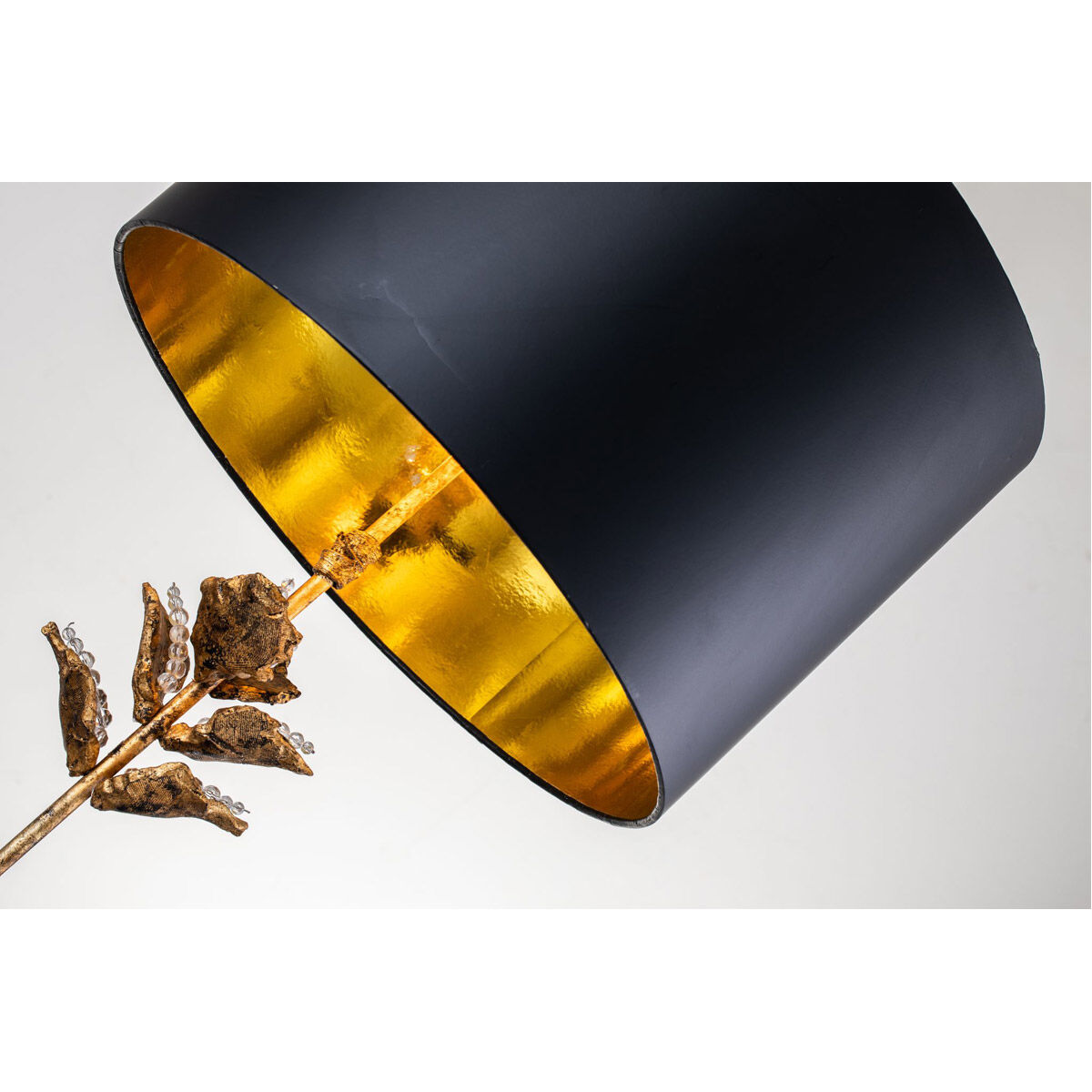 Camilia 9 inch 60.00 watt Antique Gold Table Lamp Portable Light, Flambeau